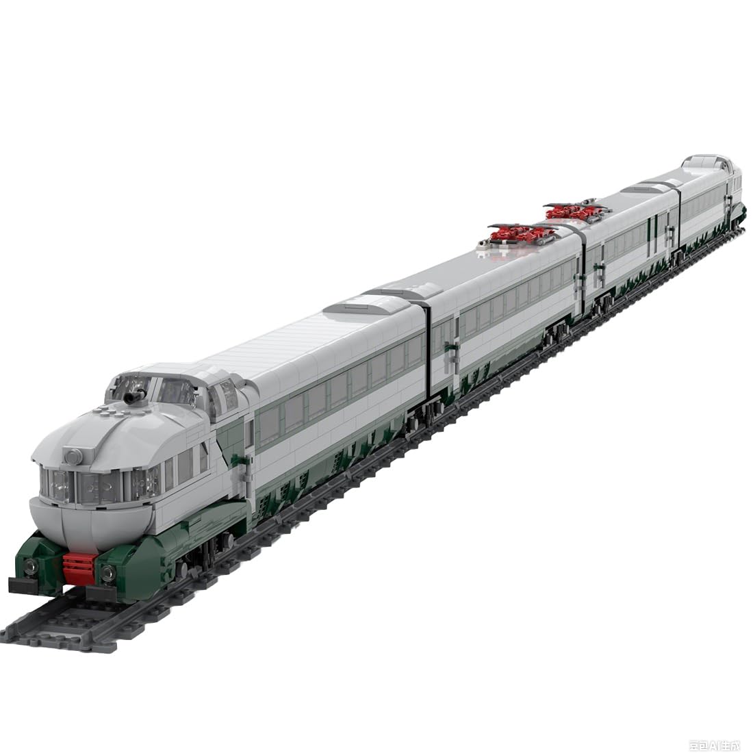 Kit treno italiano ETR.250 Arezzo (modello statico/3.562 pezzi) | Il modello di treno retrò è adatto per appassionati di storia e collezionisti di kit di costruzione