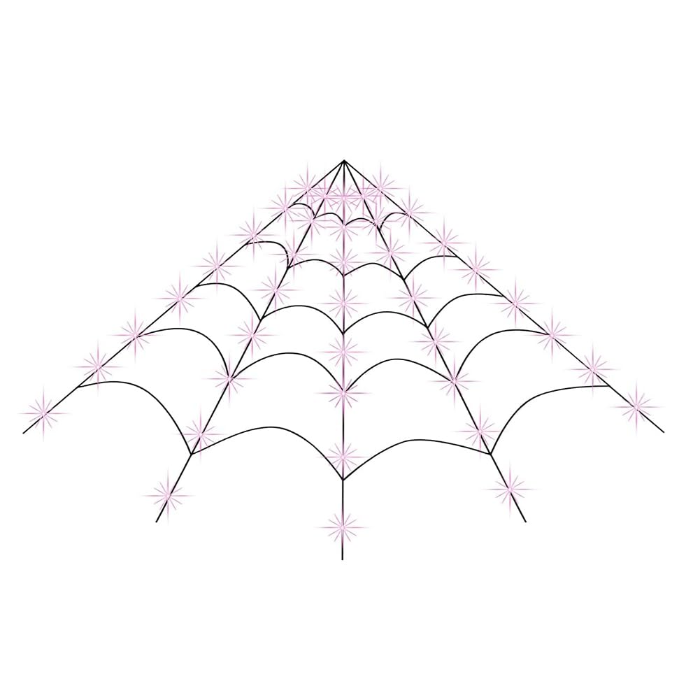 CTRLZS Spider Web Light Decorations 200" Halloween Outdoor/Indoor, 250 LED Light for Yard/Lawn Garden