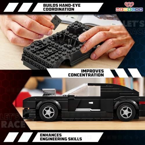 Image of Wembley Race Mechanic Series - 271 PCS |Pull Back Sports Car Building Blocks for Kids | STEM Construction Toy with Realistic Car Details| ABS Plastic Building Kit for Boys & Girls Age 3+ Years