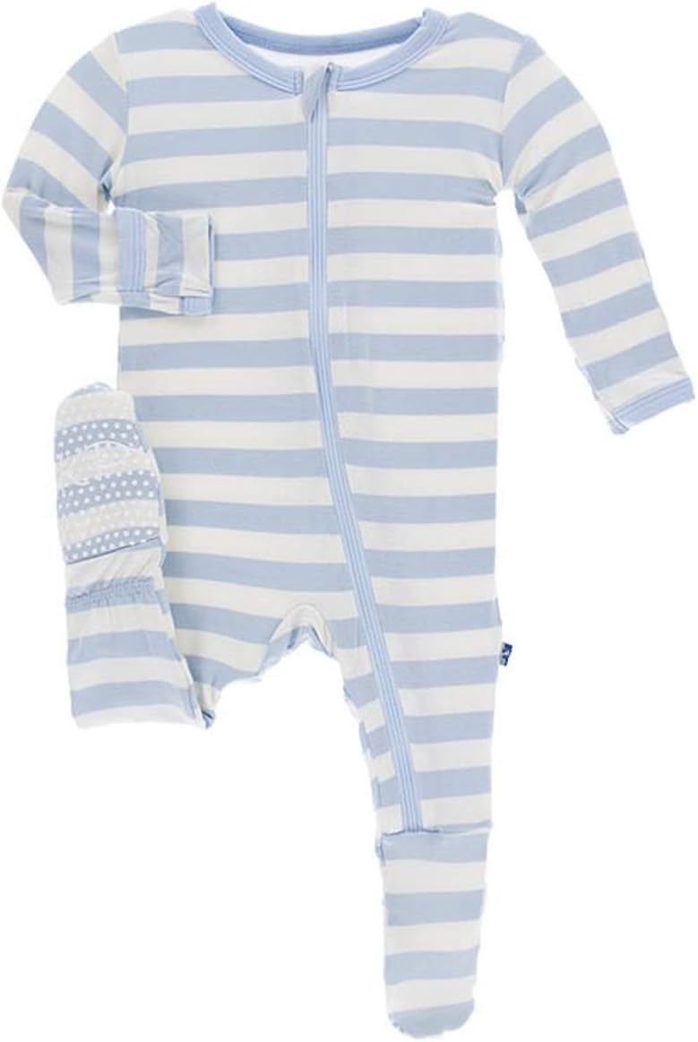 Little Boys and Girls Essentials Print Footie with Zipper