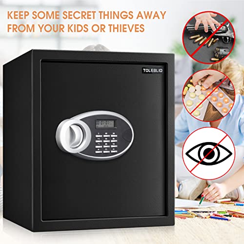 Home Safe Fireproof Waterproof, Fireproof Safe With Programmable Keypad And Removable Shelf, Money Safe For Home Firearm Medicine Documents Valuable(2.0 Cu Ft) #TOP7