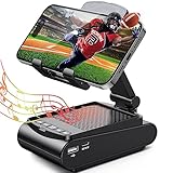 Rolgno Altavoz Bluetooth Inalambrico con Soporte Movil, Antideslizante & Sonido Envolvente HD, Altavoz Bluetooth Portatil & Porta movil Ajustable para...