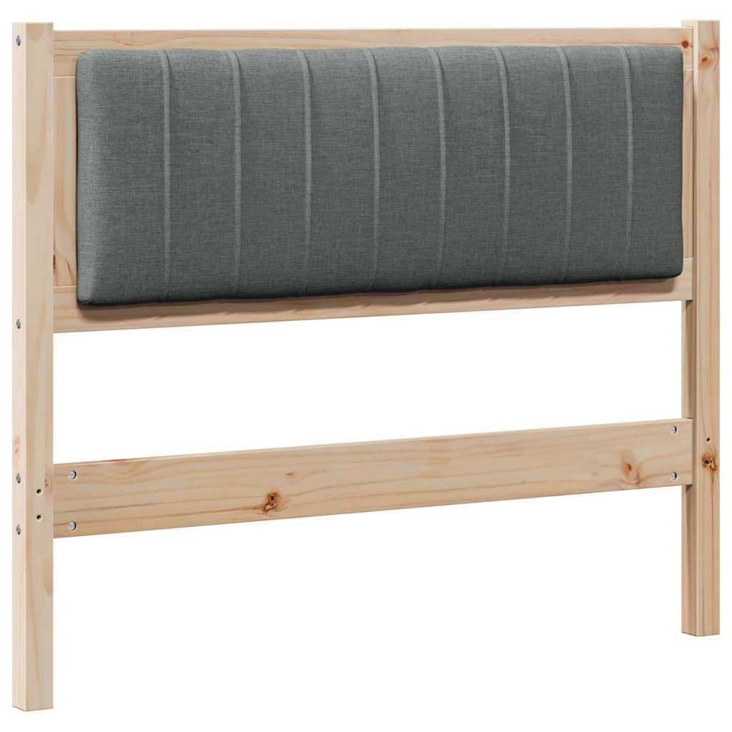 Hothingwell Bett-Kopfteil, gepolstert, Braun, 100 cm, massives Kiefernholz | Gepolstertes Polyester, Rückseite fertig, Pflege mit feuchtem Tuch, modernes Schlafzimmer