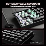 YUNZII x MADLIONS MAD68 HE Rapid Trigger Przewodowa Magnetyczna Mechaniczna Klawiatura Gamingowa 60% z Przełącznikami Hall Effect o Regulowanej Aktywacji, PBT Keycaps RGB Hot-Swap