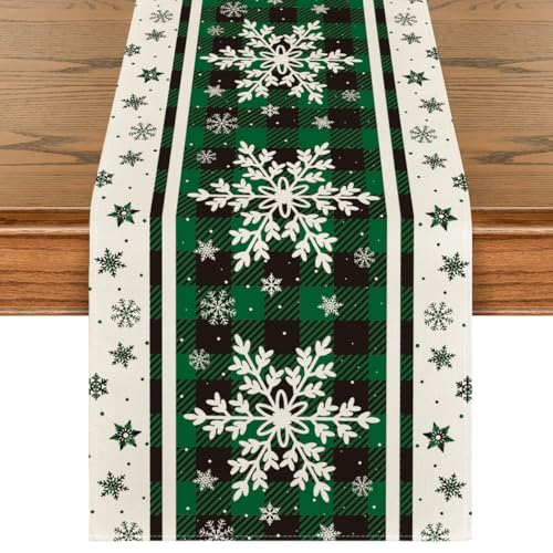 Artoid Mode Snowflakes Christmas Table Runner Home Party Decor 13x36 Inch