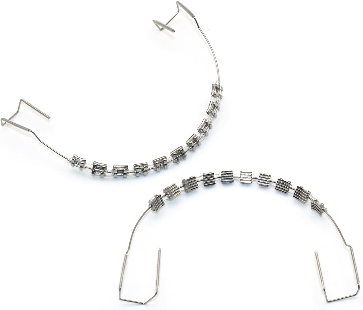 SEAVERRS 1 Pack Temporary Tooth Decoration with Metal Wires,Metal Bracket and Orthodontic Ligature Ties,props for dental students to practice. (white)