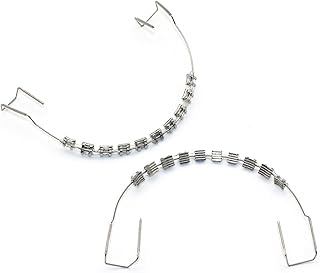 1 Pack Temporary Tooth Decoration with Metal Wires,Metal Bracket and Orthodontic Ligature Ties,props for dental students to practice. (white)