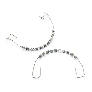 SEAVERRS 1 Pack Temporary Tooth Decoration with Metal Wires,Metal Bracket and Orthodontic Ligature Ties,props for dental students to practice. white