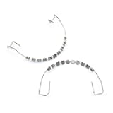 SEAVERRS 1 Pack Temporary Tooth Decoration with Metal Wires,Metal Bracket and Orthodontic Ligature Ties,props for dental students to practice. (white)