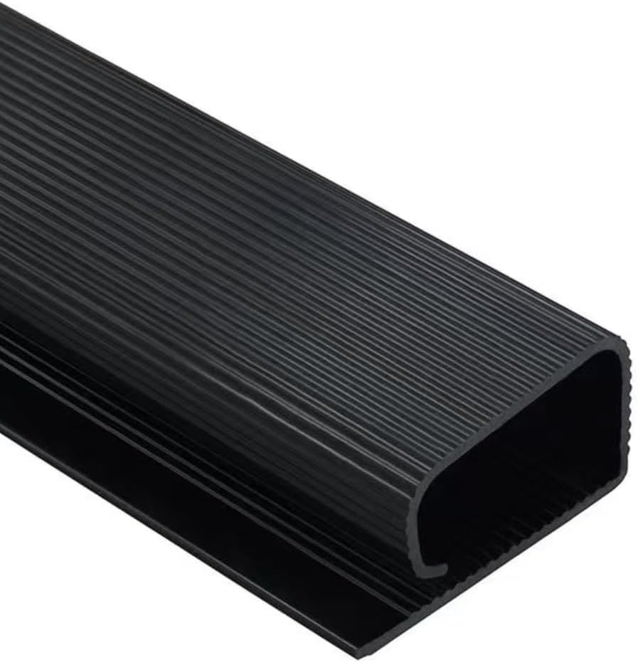 Kit de Gestión de Cables para Debajo del Escritorio, Organizador de Cables Autoadhesivo, Bandeja Ocultadora de Cables, Longitud Total de 95 pulgadas (6 paquetes de 15,75 pulgadas cada uno), Negro miniatura 1