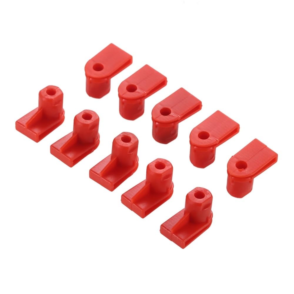 GLBMLMTHZP 10 Pcs Red Plastic Bumper Clips Wing Mounting Grommet Nuts Screws Fit For Opel For Vauxhall Part Number 1404969/24449408