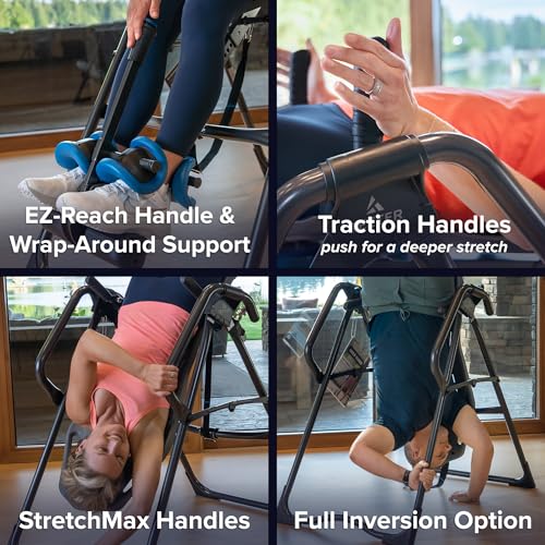 Teeter FitSpine X3 Inversion Table w/ Accessories for Back Pain Relief, Deluxe Easy-Reach Ankle Lock, FDA Registered, UL Safety Certified, 300 lb Capacity, Designed & Patented in USA4