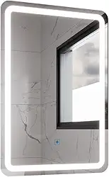 Espelho Retangular com Led 60x40cm Touch Bivolt Moderno Led Multicolor