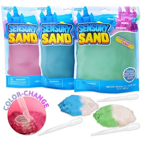 Carolart Color Changing Sensory Sand Refill 4.5lb Play Sand for Kids