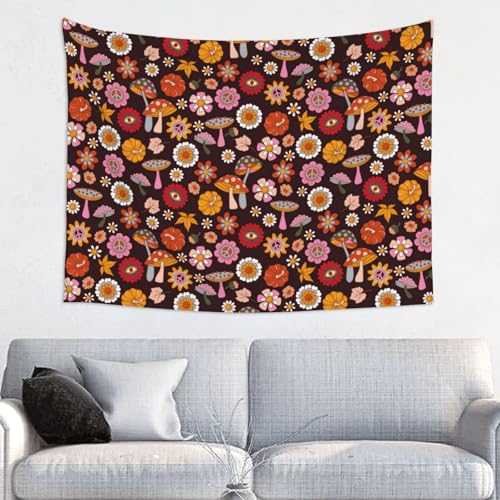 Decorazione multiuso: questo arazzo retrò hippie anni '70 è perfetto per una vasta gamma di usi, come decorazione estetica da parete, decorazione per camera da letto, decorazione per dormitorio, tende, copridivani, tovaglie, arazzi per portico, coperte da picnic, teli da spiaggia e decorazioni festive. È un'aggiunta versatile a qualsiasi casa.