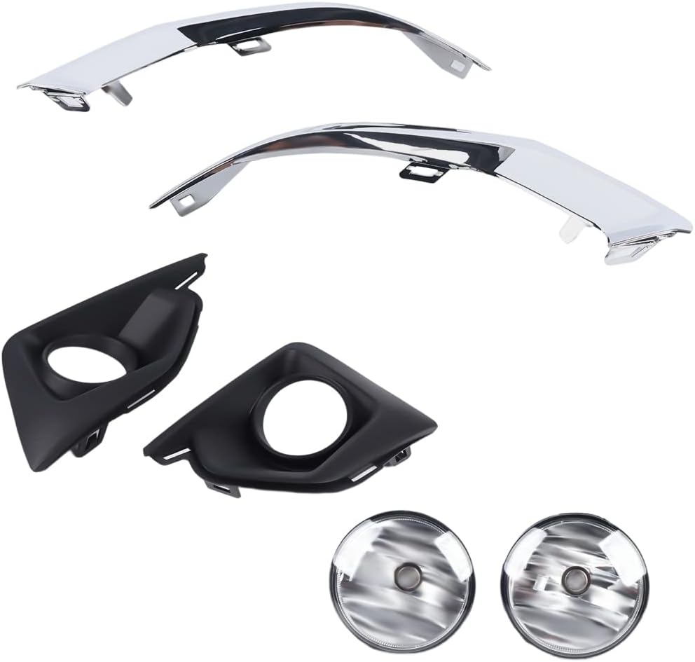 Replacement Front Fog Lights Kit Compatible with Chevy Traverse 2018 2019 2020, Driver & Passenger Side, 4300K Halogen, Improves Visibility in Adverse Weather