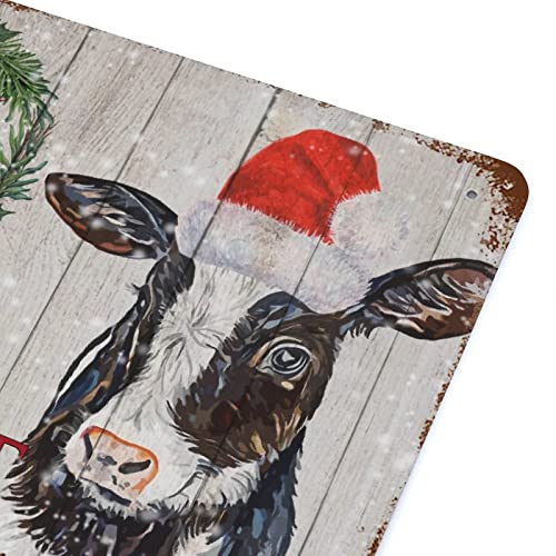 Letrero de hombre cueva bar pub de Navidad con animales de granja 7