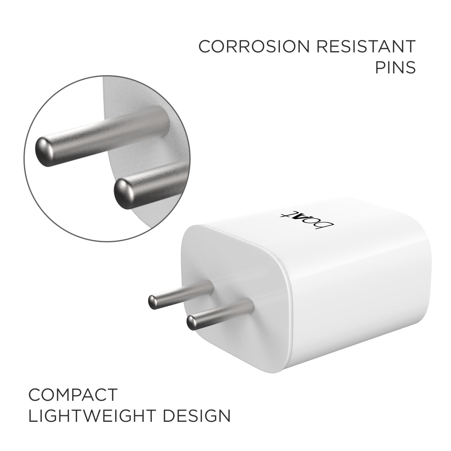 boAt 18W QC 3.0 Fast Mobile Charger with Type USB-A to Type C Cable PD Quick Charging; Smart IC Protection & Auto Detection, for Samsung, Xiaomi, Pixel & Android Users (White) — Amazon image 5