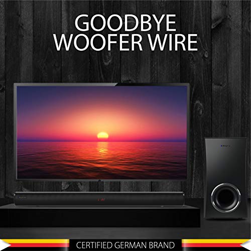 Image of Blaupunkt SBWL02 130 Watt 2.1 Channel Wireless Bluetooth Soundbar (Black)