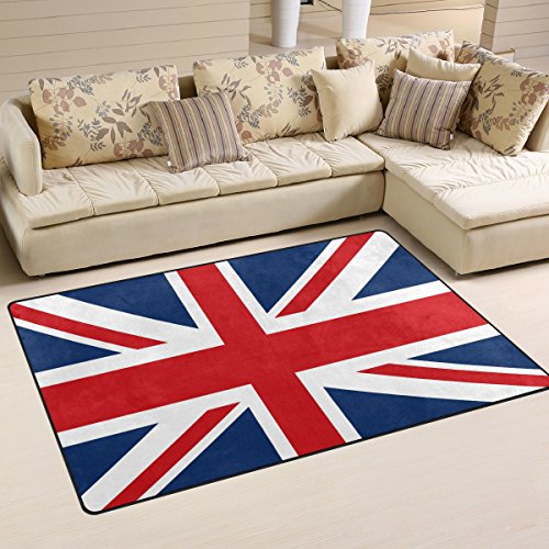 Use7 Mode Union Jack Drapeau Zone Tapis Tapis antidérapant Tapis de sol Paillasson Salon Chambre à coucher 50 x 80 cm (1.7 'x 0,8 m)