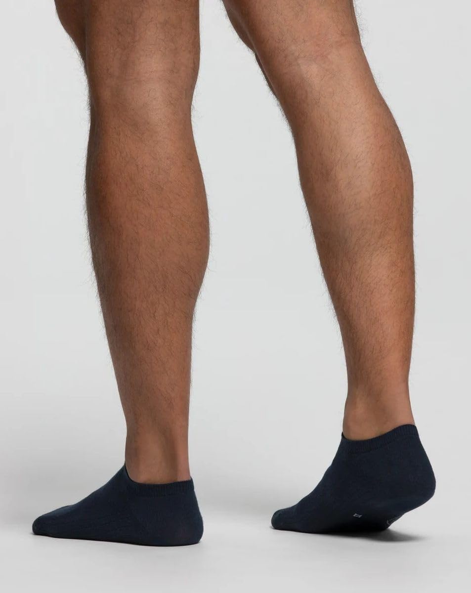 POMPEA Pack 6 Paia Fantasmini Uomo Blu Nero Bianco Cotone