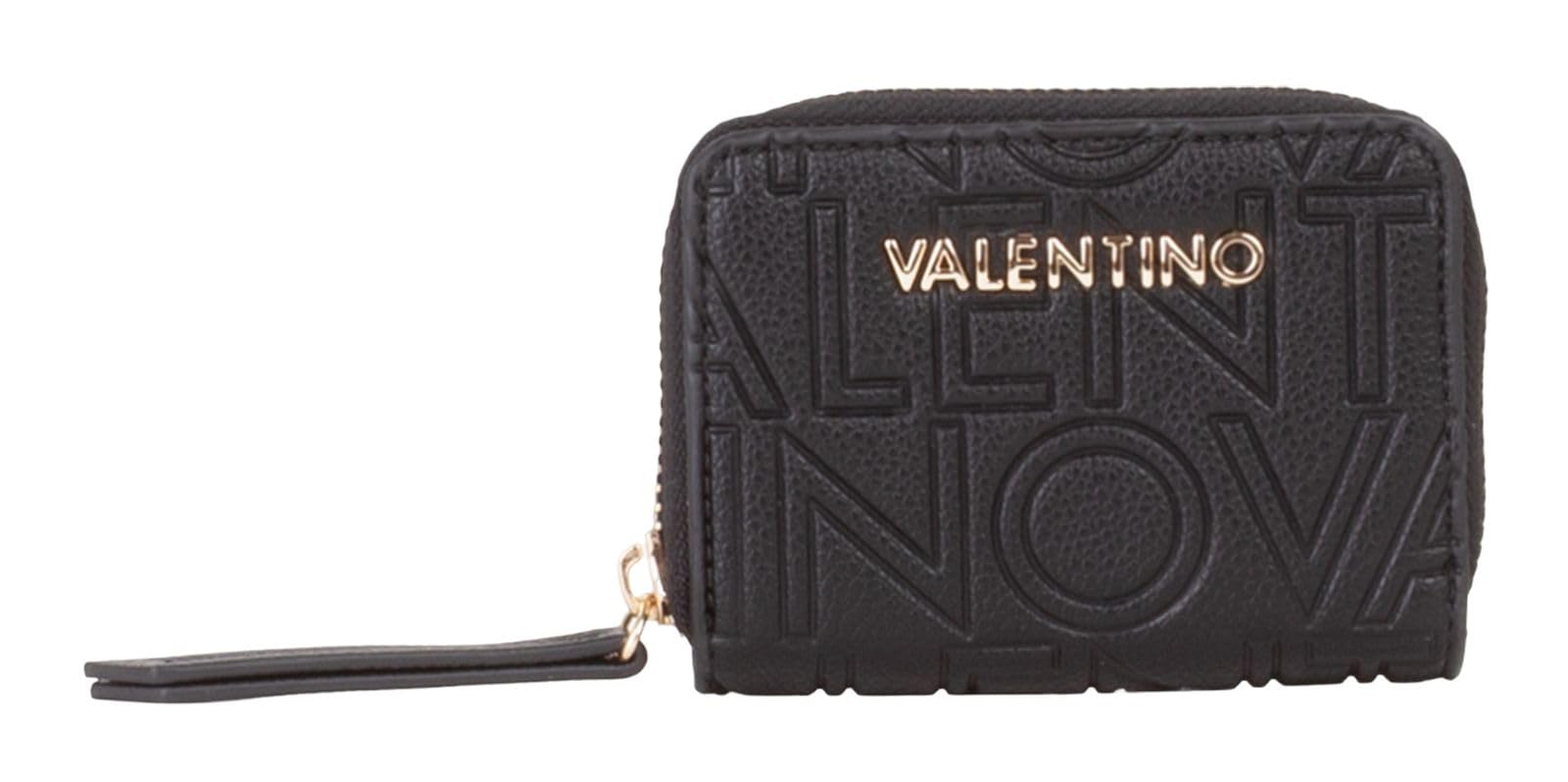 Valentino Purse Pansy Zip Around Wallet Nero Black