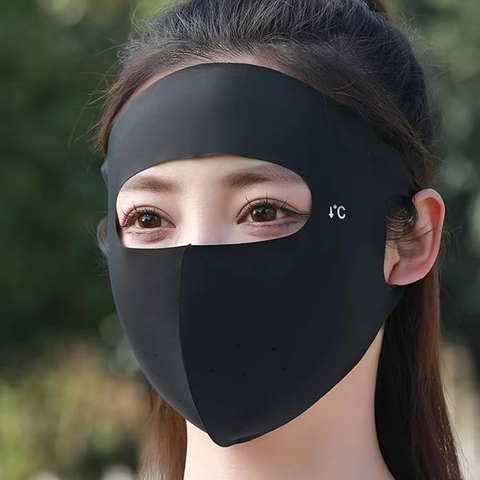 Image of DEAD EYE Full Face Mask for Bike Riding - Black Unisex Rider Mask | Stretchable, Breathable Helmet Face Cover | Dust, Sun Protection Balaclava | Outdoor Sports & Travel Face Shield
