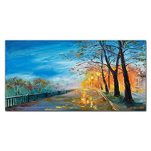 Tableau en verre acrylique 100x50cm - Trees Park Lampes pour décoration d'intérieur