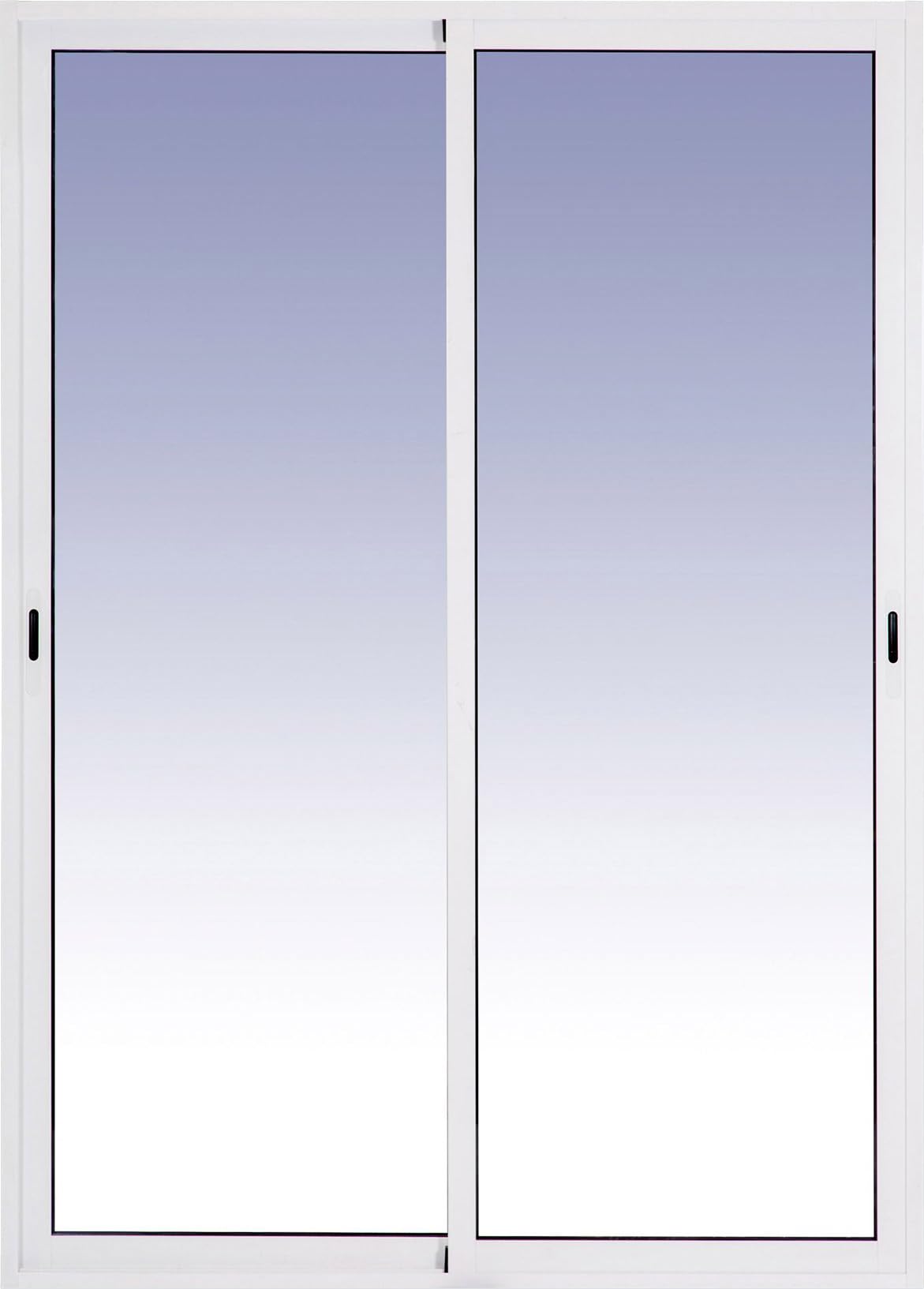 Ventanastock Puerta Balconera Aluminio 1400x2000 Corredera 2 hojas y marco preparado en kit