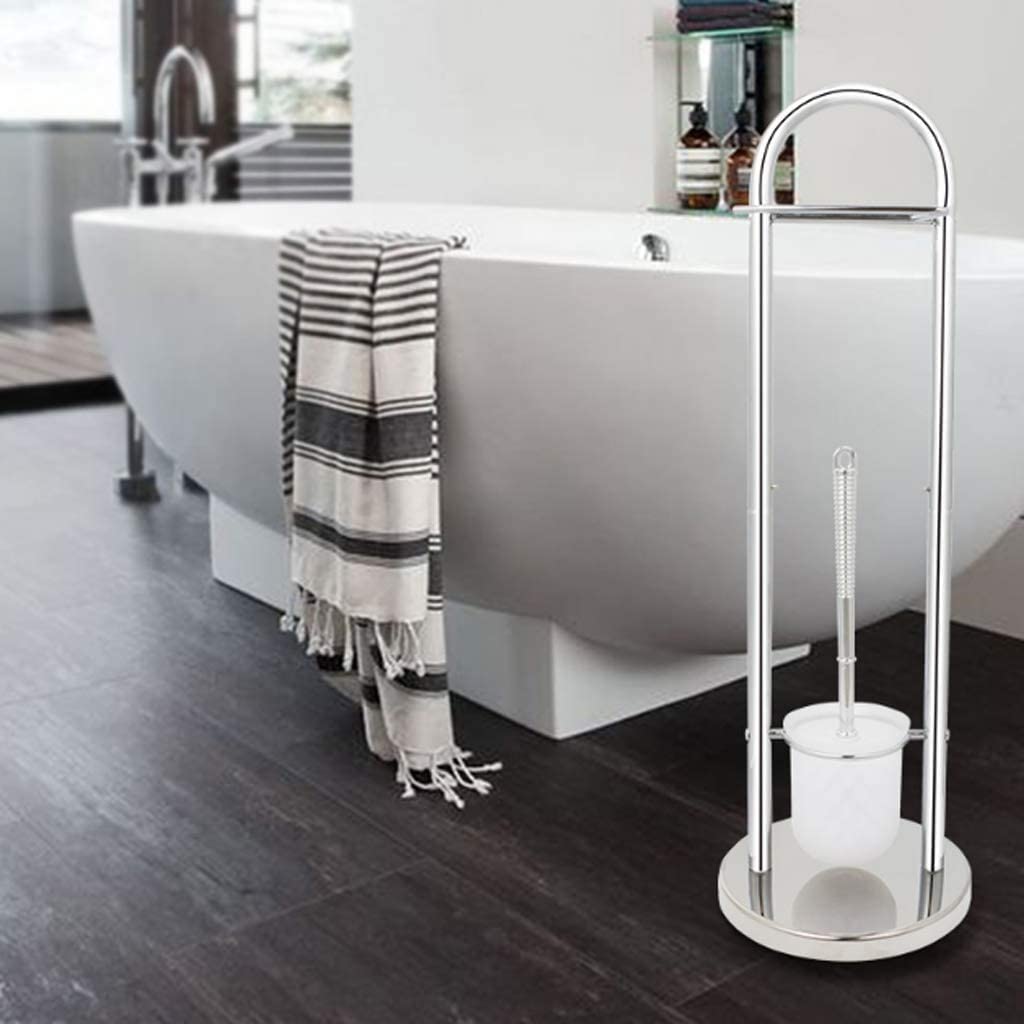 Papel Higiénico Soporte De Papel Higiénico Acero Inoxidable for Baño, con Escobilla Organización Almacenamiento Portarrollos Bano(B)