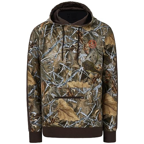 BASSDASH Men’s Hunting Fleece Hoodie Midweight Water Resistant Performance Camo Fishing Outdoor Pullover Sweatshirt FS29M3