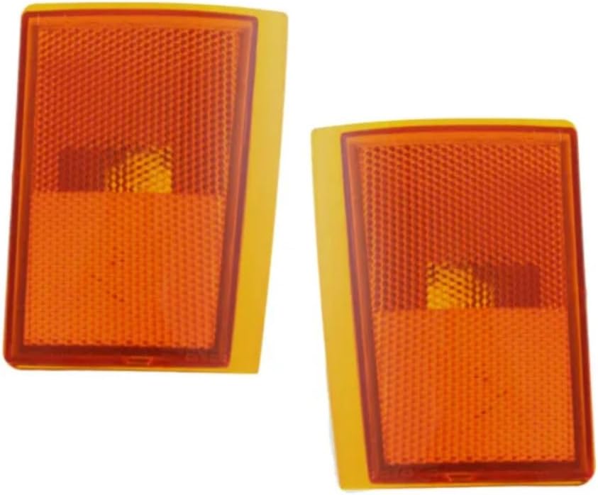 CarLights360 For 1988-1993 Chevy C1500/2500/3500 Side Marker Light Driver and Passenger Side Pair Lower For GM2551105, GM2550105 | 5975196, 5975195