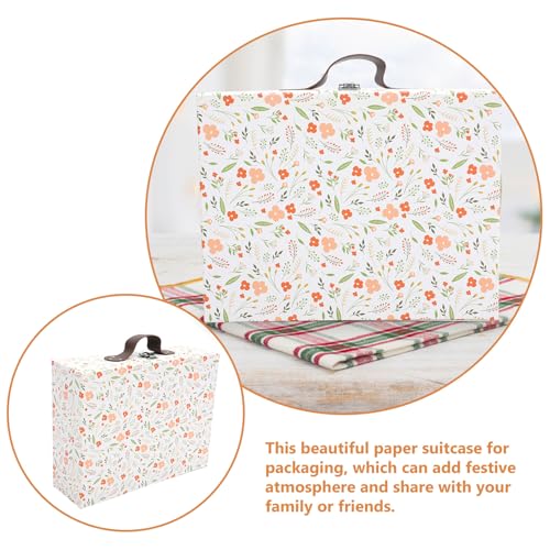 Coffret de mariage chic sous forme de mini valise en papier kraft - 2