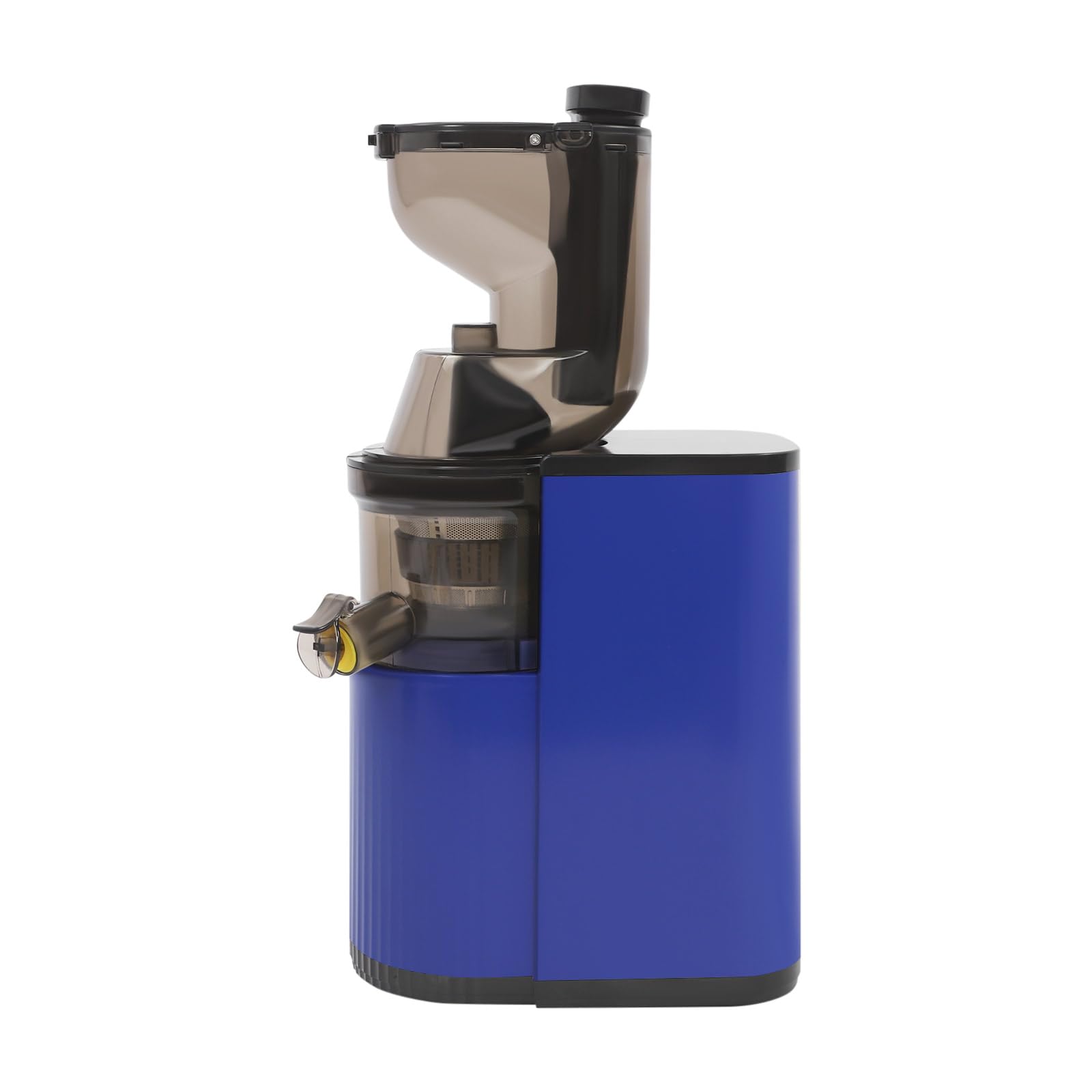 Slow Juicer Exprimidor, 800 W, 500 ml, en espiral, con caracol de 48 rpm, orificio de llenado de 8 cm, máquina exprimidora para función inversa, granadas, manzanas, naranjas (azul)
