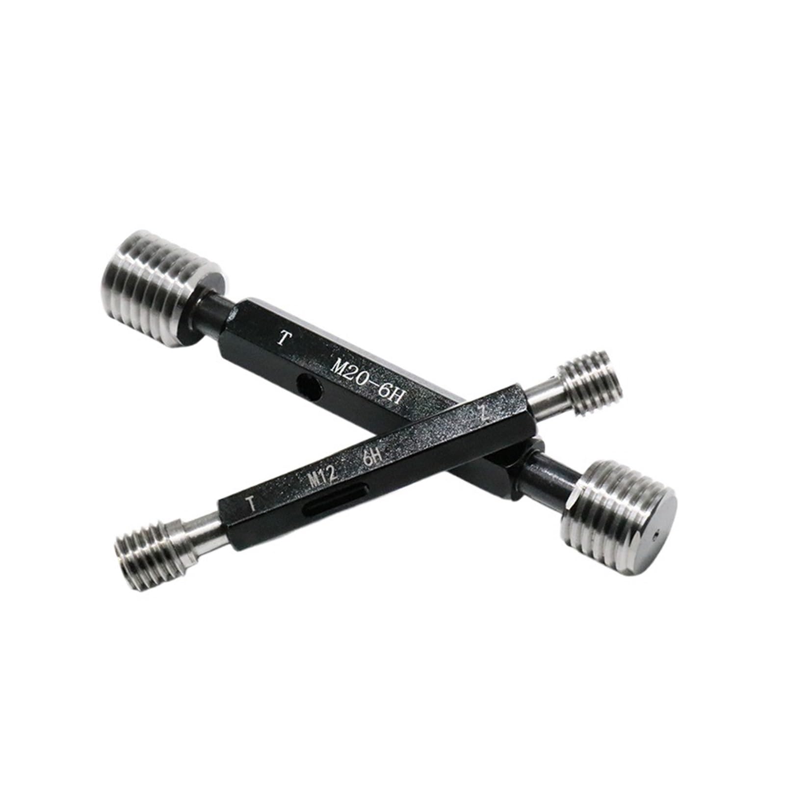 Gewindelehrdorn 1 STÜCKE 6H Stahl Metrische Schraube Standard Zahn M2M3M4M5M6M8M10M12M14M16-M24 Gewindelehrdorn(M2X0.4-6H)