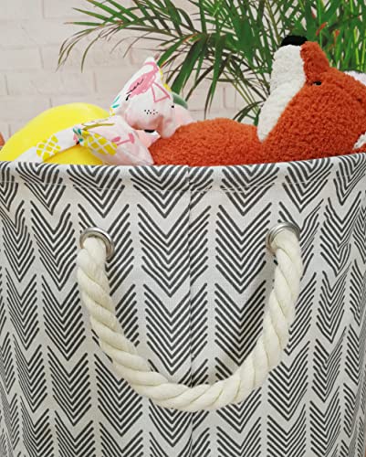 Image of Round Laundry Basket Storage Bins Nursery Hamper Gift Baskets for Home,Office,Home Decor