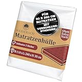 WEIDEBACH® robuste Matratzenhülle, Matratzenbeutel für 90 x 200 cm Singlematratzen, Aufbewahrungstasche für Matratzen für Lagerung & Transport, Matratzen Schutzhülle gegen Gerüche & Feuchtigkeit