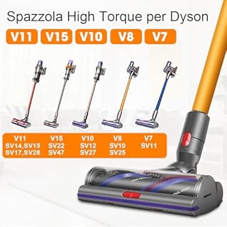 RUKHOOL V11 V15 Spazzola High Torque per Dyson V11 V8 V15 V10 V7 Spazzola Pavimenti Ricambi per Dyson Testa Spazzole Motorizzata Elettrica Aspirapolvere Accessori per Parquet Pavimenti Duri Tappeti