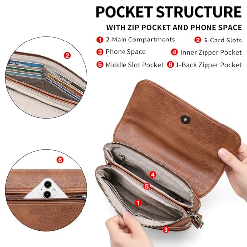 GAEKEAO Crossbody Bags for Women Cell Phone Purse RFID Blocking Vegan Leather Handbags with Adjustable Strap and Card Slots2