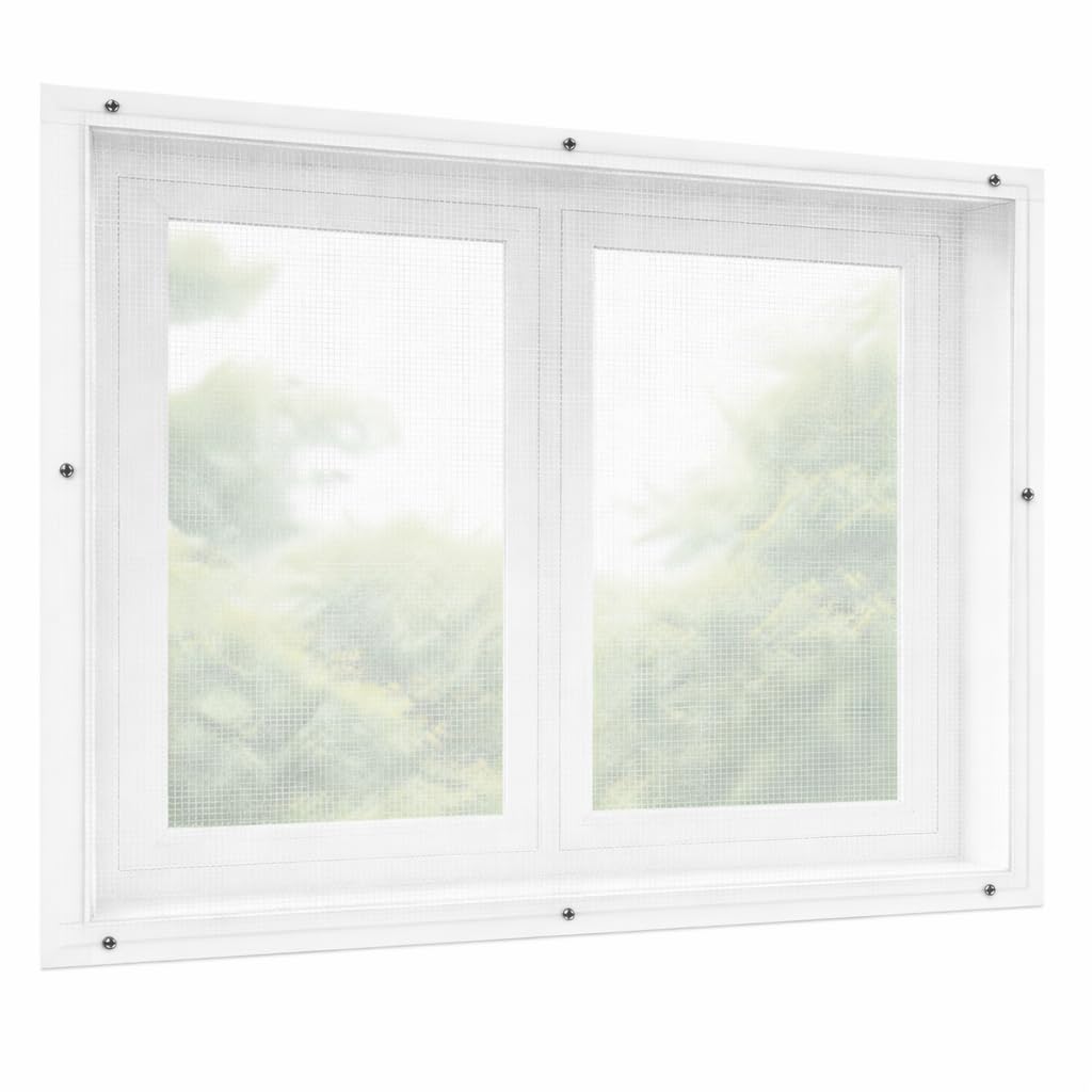 Mahdiya Window Net of for Mosquito Plain Tiles, Granite, Steel, Aluminum, UPVC Frames and Wooden Windows.Loop Side Stitched with Net Hook Adhesive Paste The Window 2x2 Feet 60cmx 60 cm 24x24 inch-picture-32