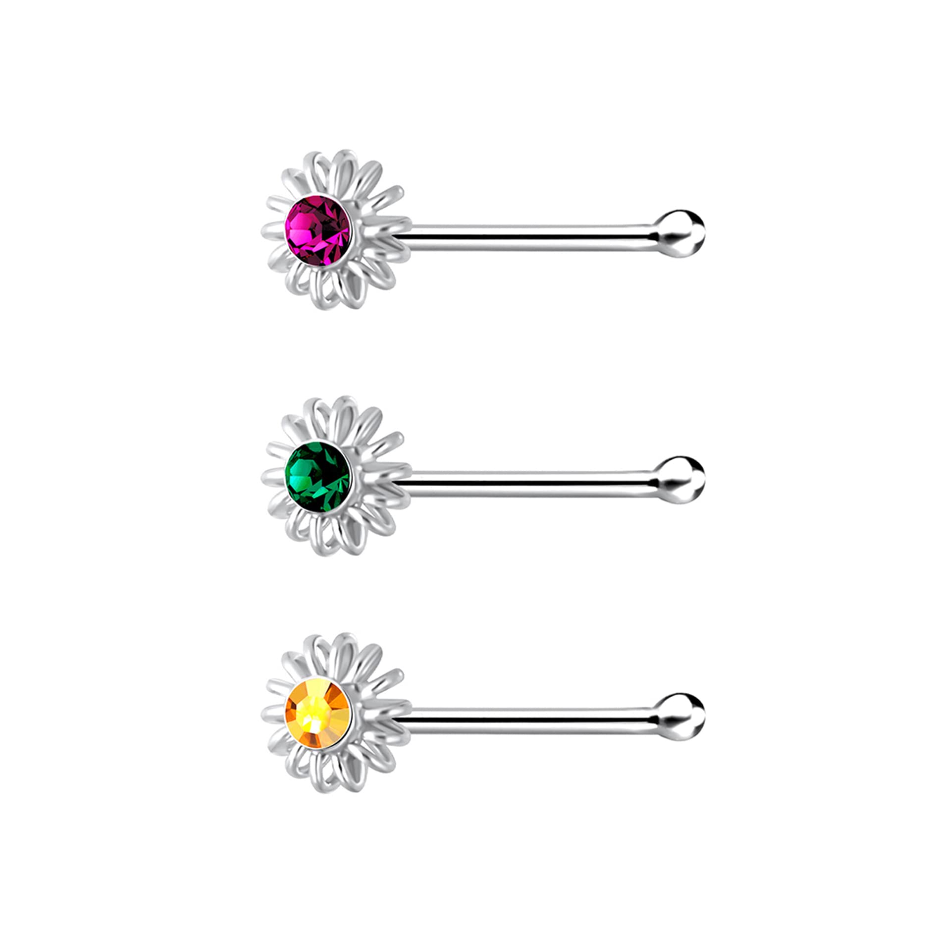 Raajsi by Yellow Chimes 925 Sterling Silver Crystal Nose Pin for Women and Girls | Birthday Gift for girls and women Anniversary Gift for Wife|With Certificate of Authenticity and 6 Months Warranty (B0C145LM3L) Amazon Price History, Amazon Price Tracker