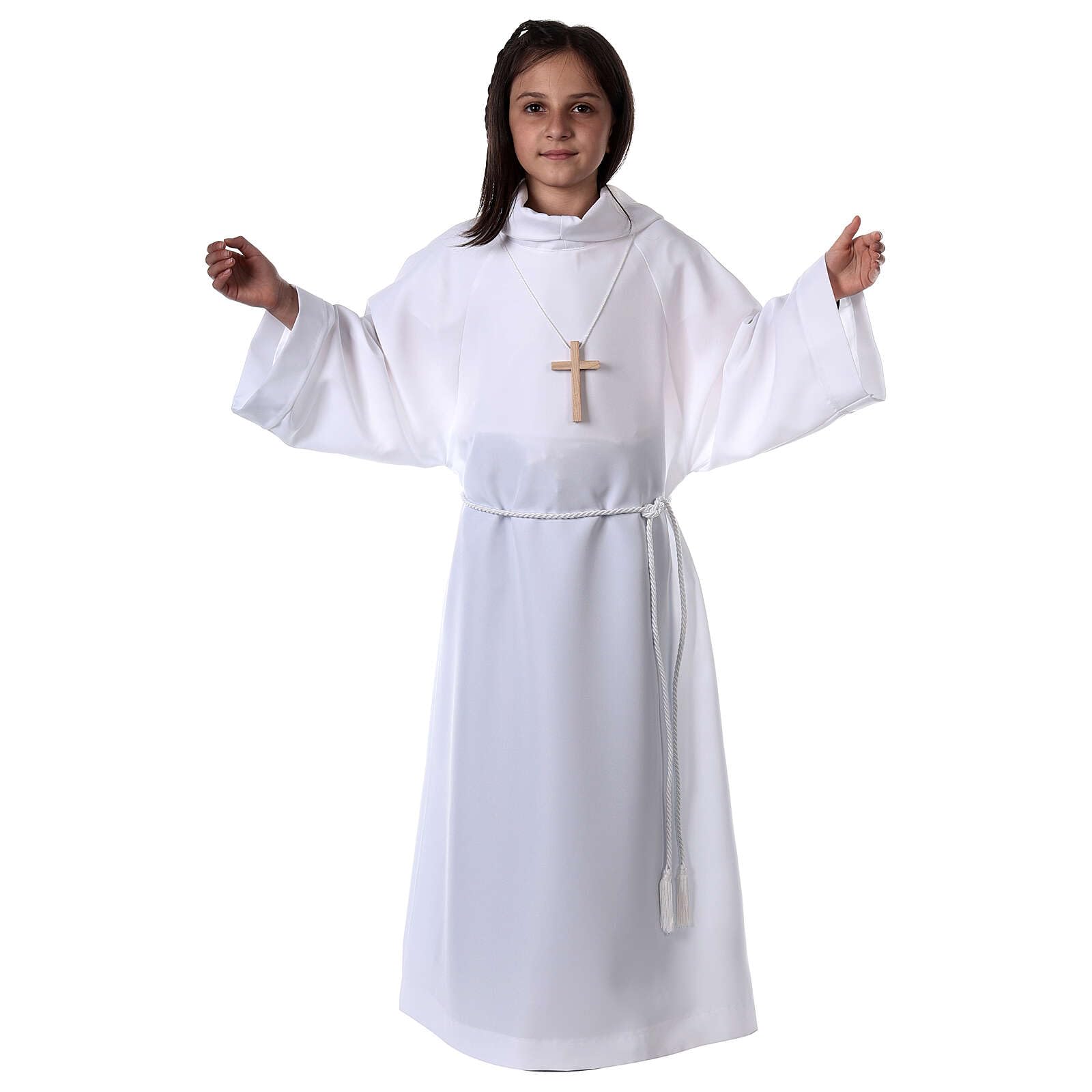 Holyart Abiti Prima Comunione: Kit Prima Comunione Croce cingolo Abitino Coprente in Primis