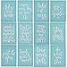 YeulionCraft DIY Self-Adhesive Silk Screen Printing Stencil Letters Pattern Reusable Sign Stencils for Painting on Wood Making DIY Decoration, 12PCS