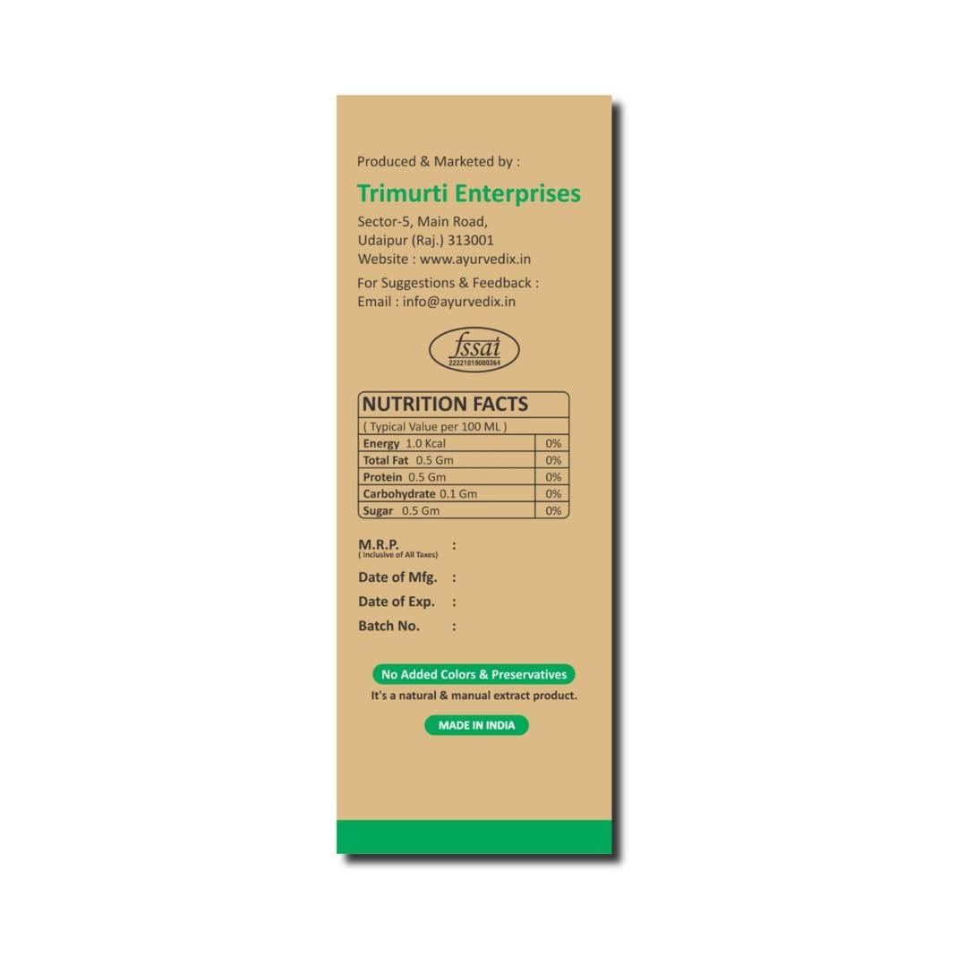 Ayurvedix Triphala Ark 400 ml | Triphala Hydrosol (Amla, Haritaki, Bibhitaki) | Supports Digestion & Gut Health | Herbal Detox & Antioxidant Support | Ayurvedic Liquid | FSSAI Certified 1
