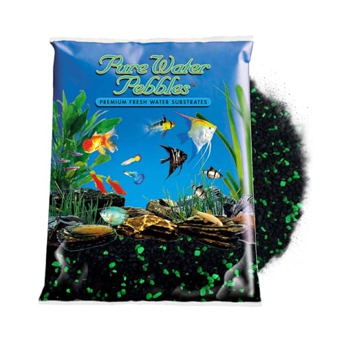 Pure Water Pebbles Emerald Glo Aquarium Gravel - 5 lbs - Non-Toxic, Colorfast, Vibrant Substrate for Aquariums, Terrariums, Ponds & Crafts