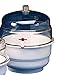 Space Saver Polycarbonate Vacuum Desiccator with White Polypropylene Bottom, 0.31 cu. ft.