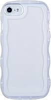 Vista 23 de Funda transparente compatible con iPhone 6S Plus/6 Plus, lindo marco ondulado de color liso, silicona suave, antiarañazos, a prueba de golpes, funda