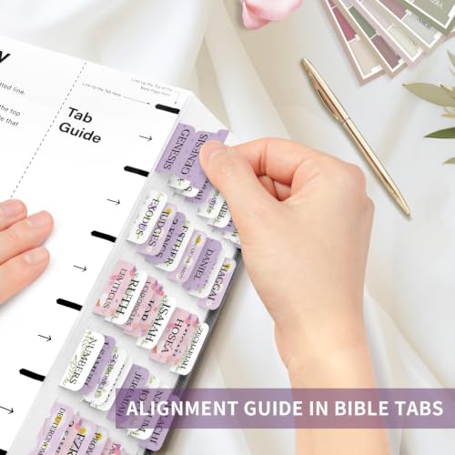 Image of Taja Bible Tabs, 75 Large Print Index Tabs for Women & Men