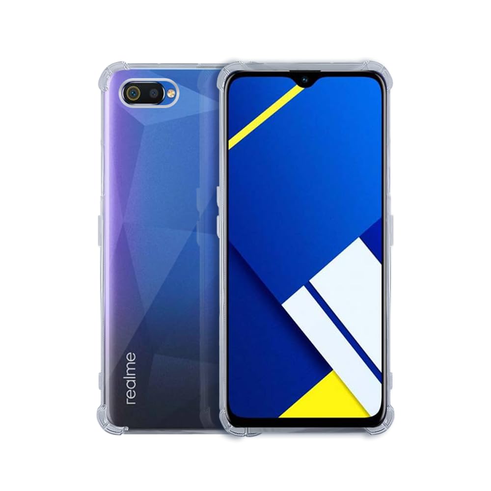 7SEVEN® Back Cover for Realme C2 Transparent Mobile Back Case Shock Proof Design Camera Edges Protection Crystal Clear Phone Case Silicon Soft TPU and Flexible Bumper Phone Cover