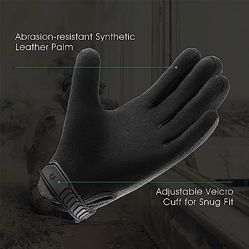 COOLJOB-Touchscreen-Utility-Work-Gloves-for-Men-Breathable-Cooling-Gloves-for-Camping-Hiking-Running-Outside-Ultra-Soft-Lightweight-and-Snug-Fitting-Gloves-for-Truck-Driver-or-Postman-Black-Large